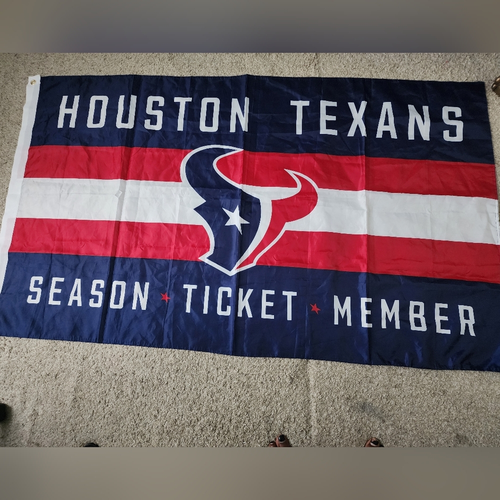 Houston Texans Season Ticket Member Flag - Red, White, and Blue